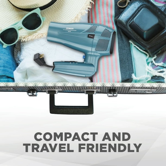 Conair Cord-Keeper Travel Size Folding Ionic Retractable Cord Hair Dryer - Picture 6 of 9